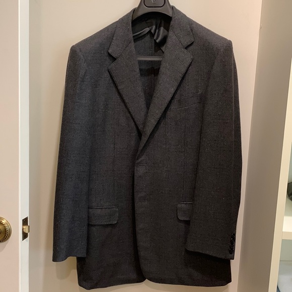 Ermenegildo Zegna cashmere blazer. Heathered charcoal. Size 44L. Gorgeous!